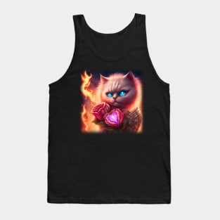 Ragdoll Cat On Fire Tank Top